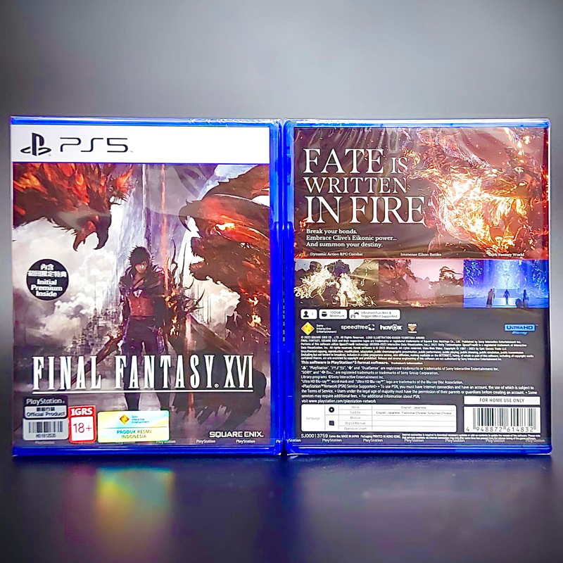 Final Fantasy XVI Ps5 FF 16 Playstation Ps 5 FF 16 Ffxvi ff16 fantasi kaset ps 5 ori game games orig