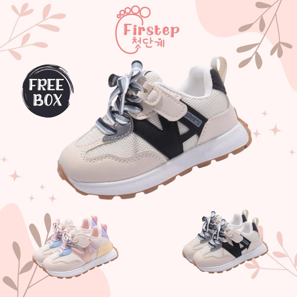 Sepatu Anak Perempuan Dan Laki Laki Import Sneaker Anak Usia 1-5 Tahun FS168