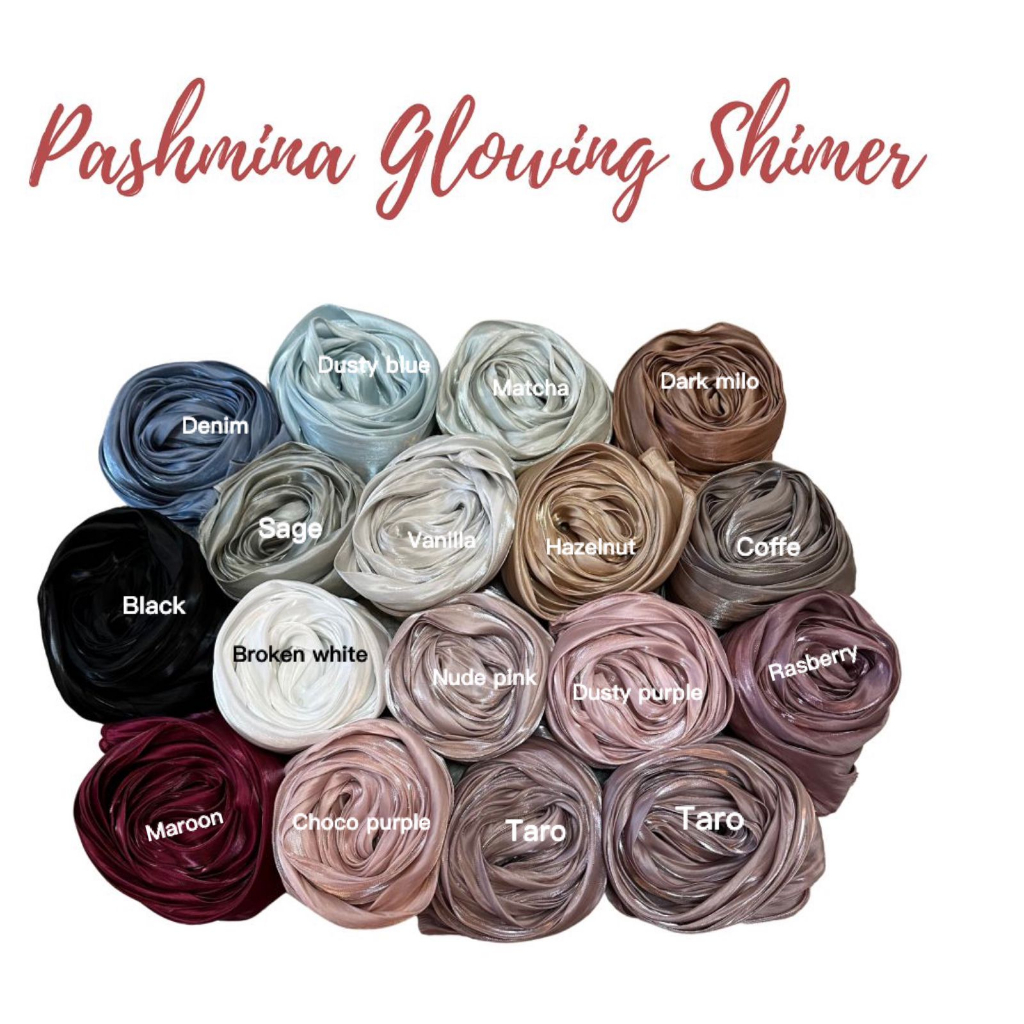 HIJAB JILBAB KERUDUNG PASHMINA GLOWING SHIMMER