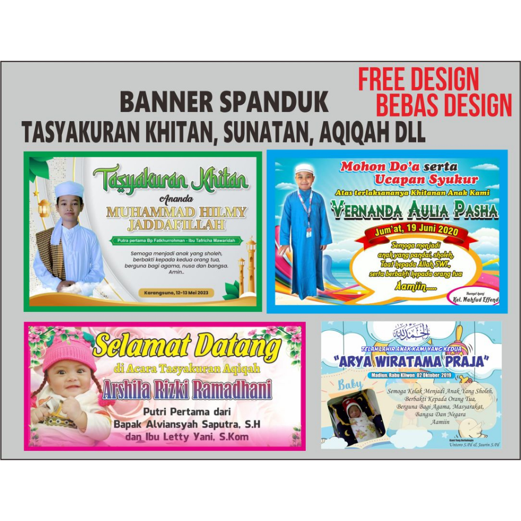 Spanduk / Banner / Backdrop Custom Khitanan Sunatan