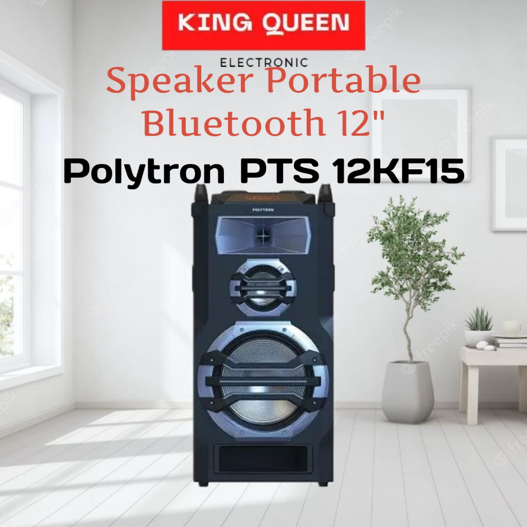 Speaker Portable Bluetooth 12" Polytron PTS 12KF15 (Trolley Spk, FM, Radio)