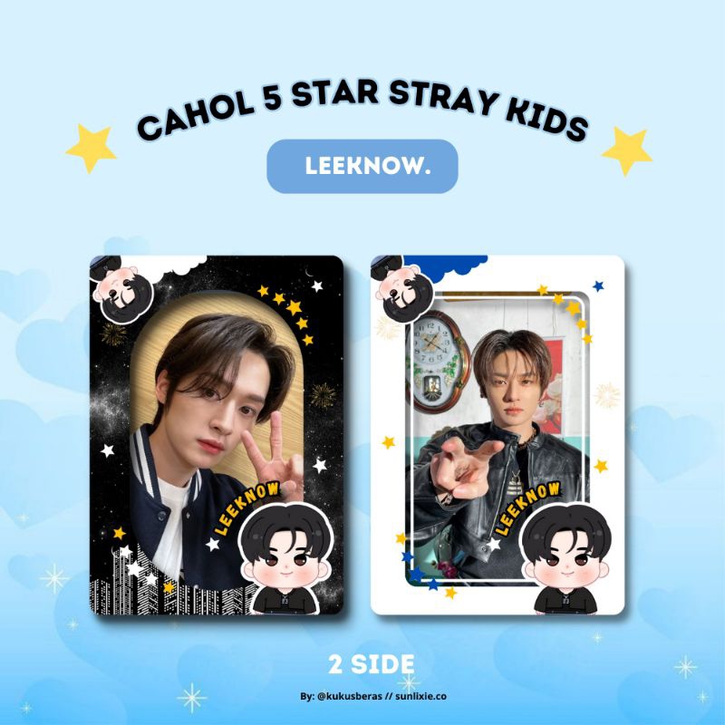 CAHOL 5 STAR Stray Kids skz 5star card holder poca holder pc holder photocard album keychain fanmade