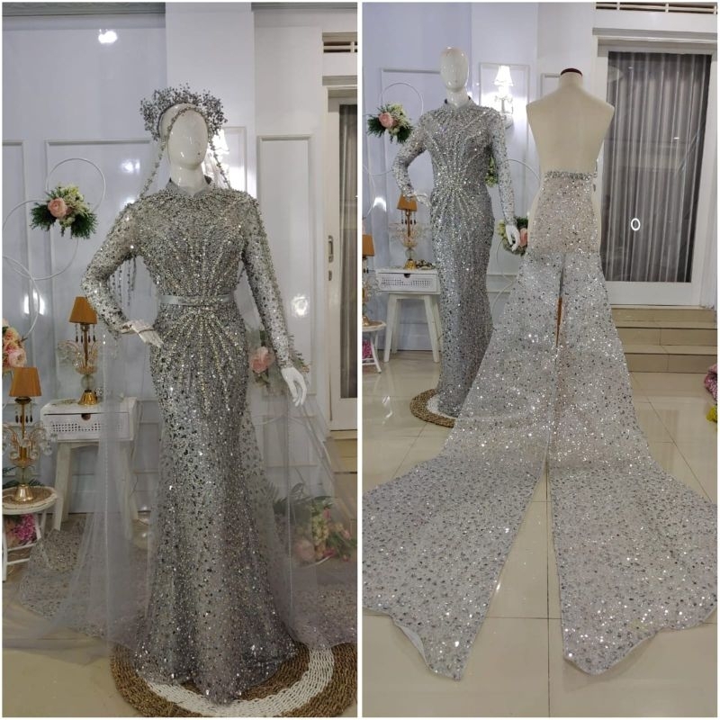 CAUPLE KEBAYA PENGANTIN MODERN PLUS JARIK SLEMMPANG/BAJU PERNIKAHAN/PAKAIN PESTA/KEBAYA STORE21