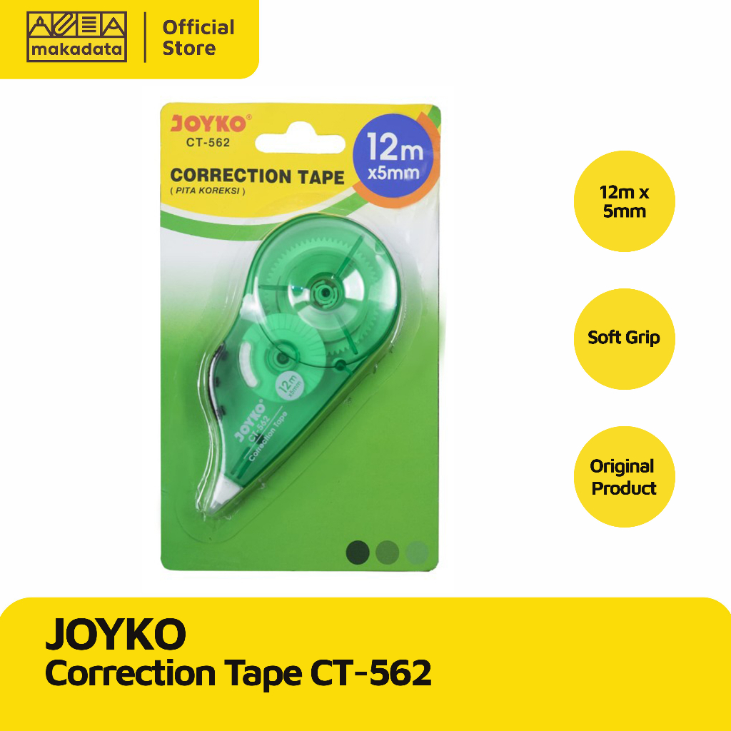 

STIPO KERTAS / TIP-EX / CORRECTION TAPE JOYKO CT-562 MURAH