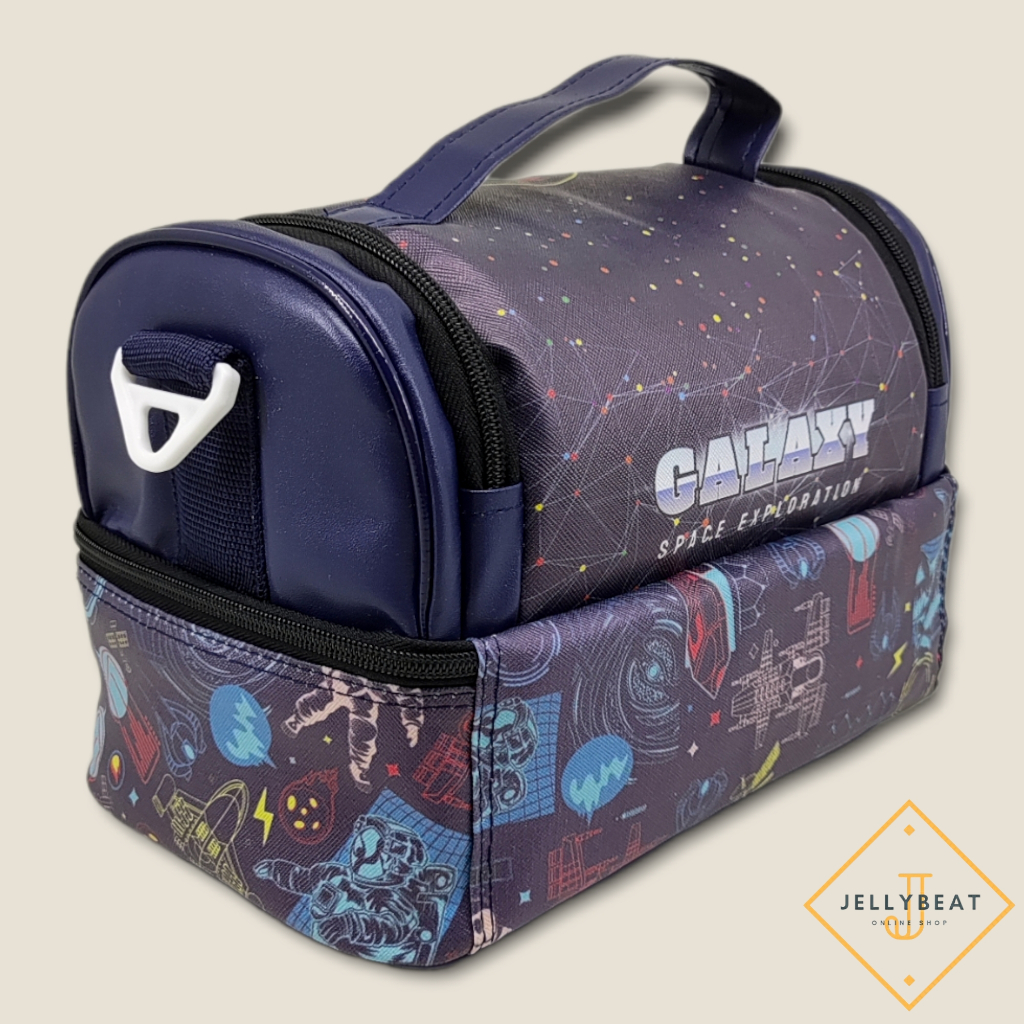 Tas Bekal Susun MOTIF Galaxy Explorer /Tas Slempang Smiggle /Lunch Bag Susun