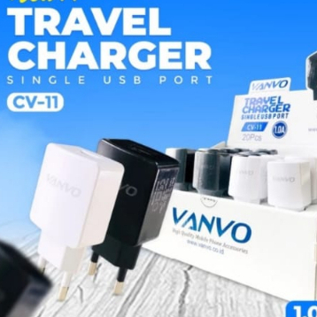 ADAPTER  CHARGER KEPALA CASAN VANVO CV-11 1 USB OUTPUT 1.0A HARGA @1 DUS 20 PCS BATOK