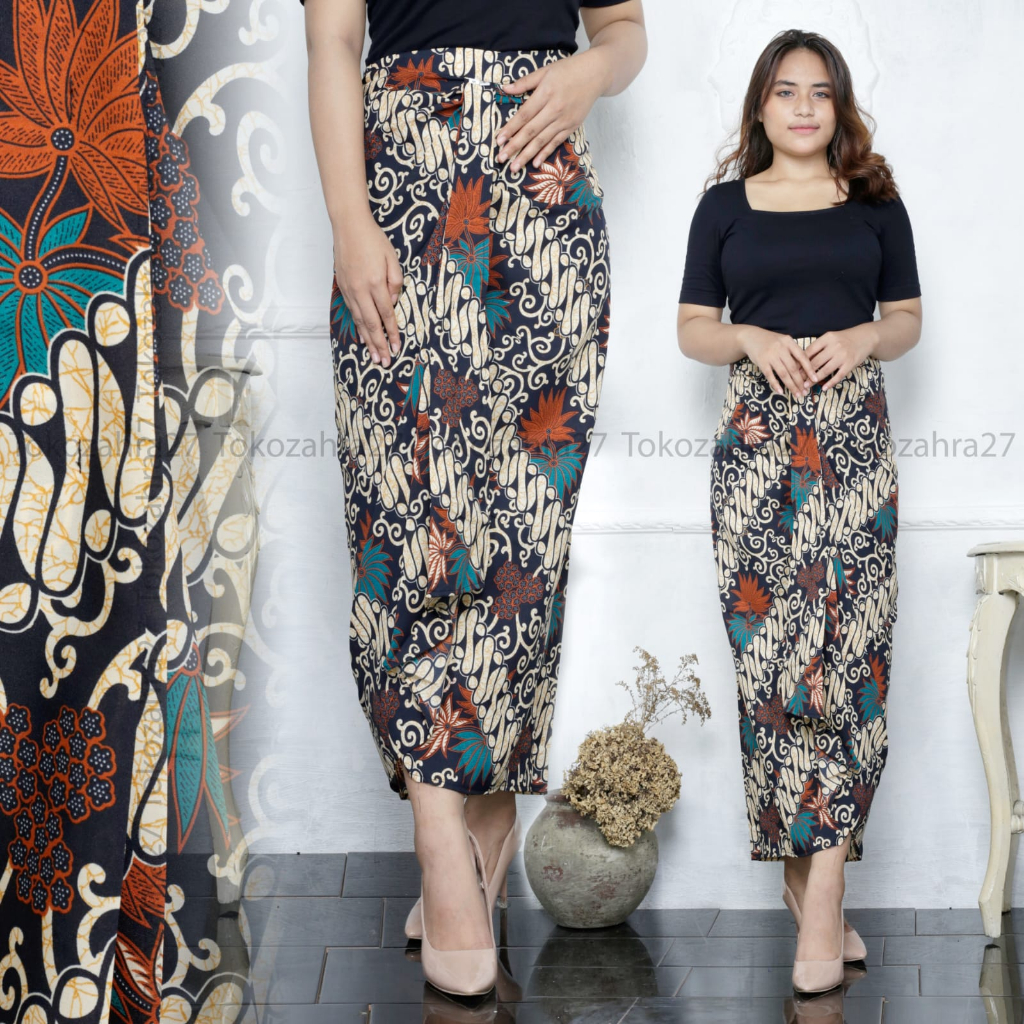 Rok Rempel Batik Pinggang Karet Jumbo MOTIF KENANGA