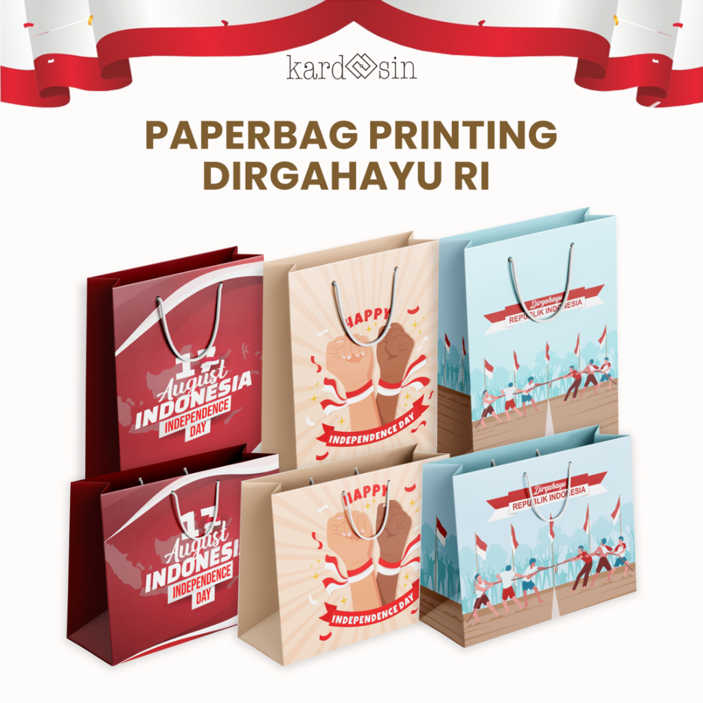 

DIRGAHAYU RI PRINTING PAPER BAG PAPERBAG TAS KERTAS UCAPAN 17 AGUSTUS AGUSTUSAN INDONESIA LOMBA BENDERA MERAH PUTIH HADIAH JUARA BINGKISAN DOORPRIZE JINJING TALI KANTONG SOUVENIR KADO HADIAH BINGKISAN HAMPERS CUSTOM NAMA GIFT TOTEBAG PERUSAHAAN KANTOR