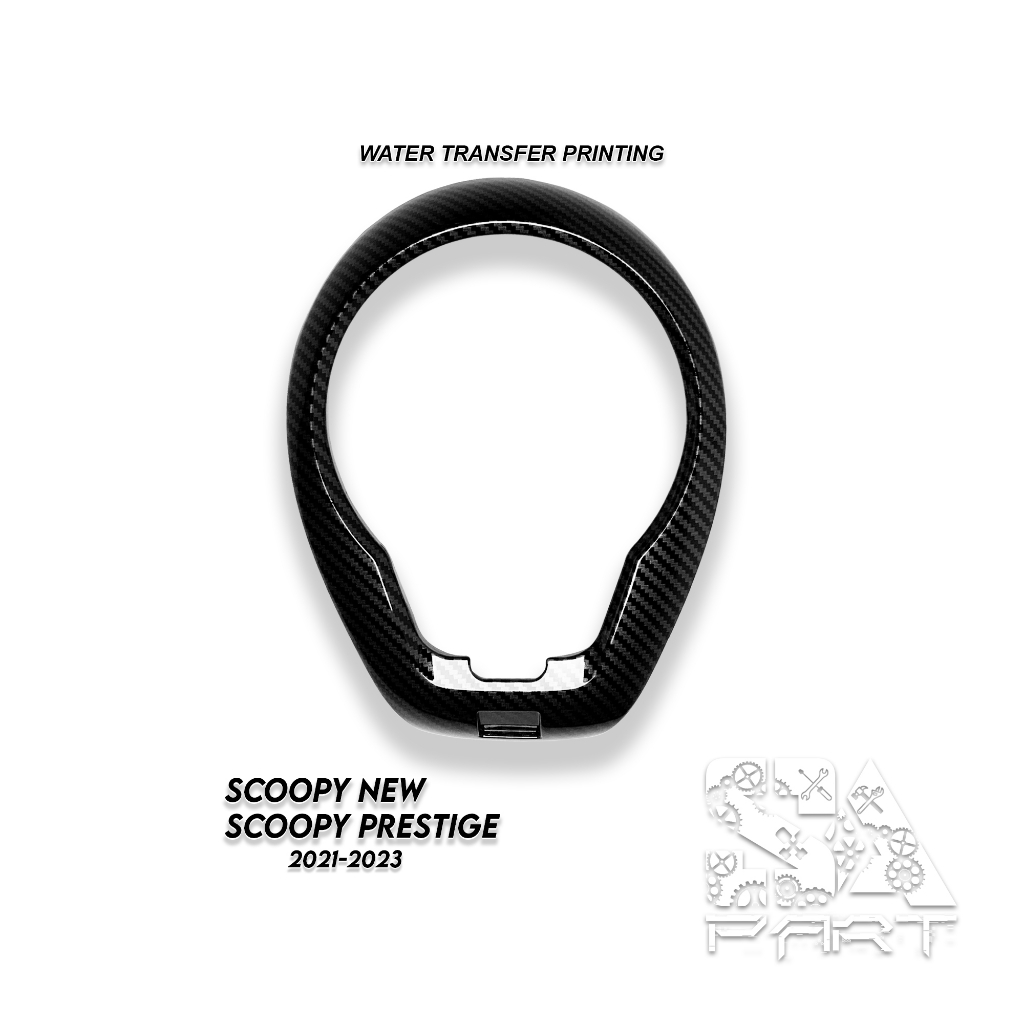 COVER RING LIST BATOK SPEEDOMETER CARBON SCOOPY LED NEW PRESTIGE CARBON K2F 2021 2023 PART ORIGINAL