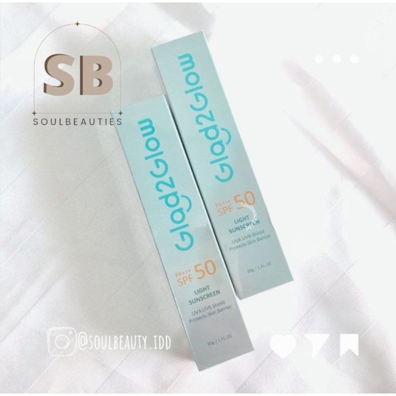 [ READY STOCK ] Glad2Glow Light Sunscreen Gel SPF 50 PA+++