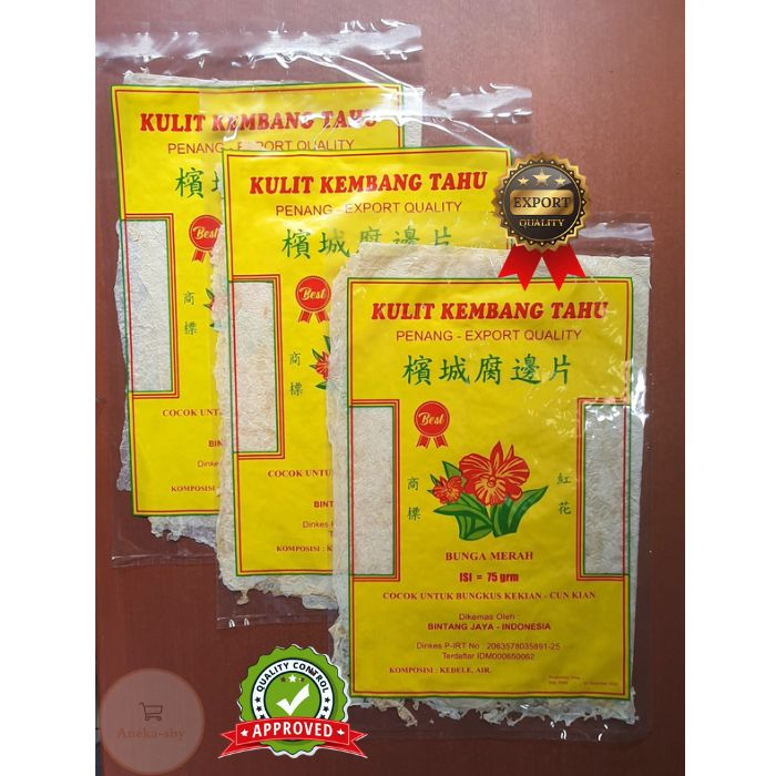 

Kulit Kembang tahu Cap Bunga Merah 1 ball 20pcs Kekian Dimsum