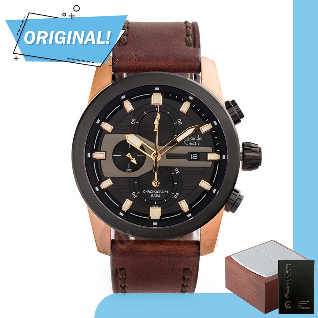 Jam Tangan Pria Analog Alexandre Christie 6562MC AC6562 AC 6562 MC 6562 MCLBRBA Original Garansi Res