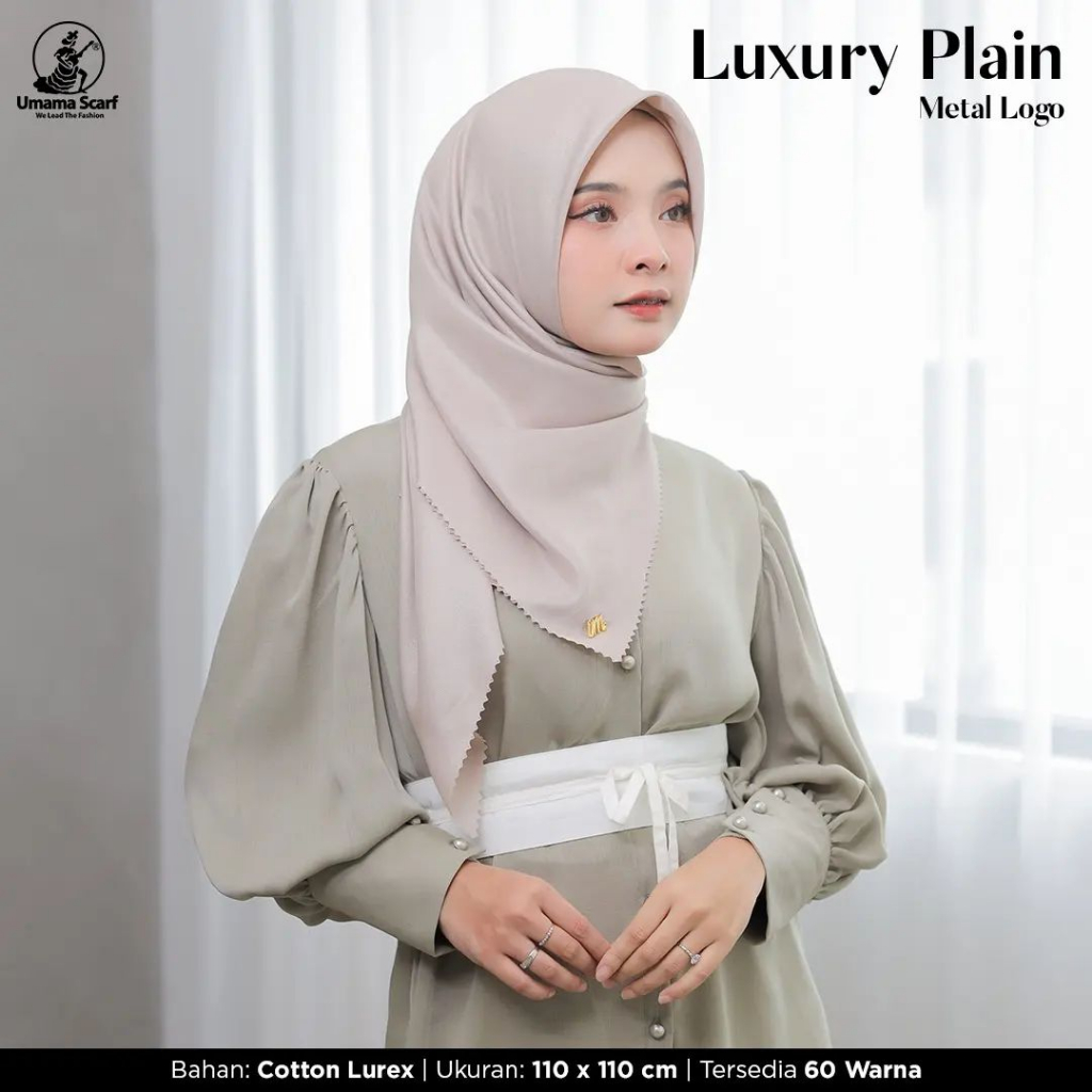 PART 2 Jilbab LUXURY PLAIN LASERCUT by UMAMA - METAL LOG0