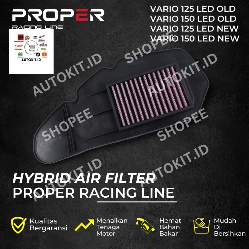 FILTER UDARA PROPER RACING VARIO, BEAT, SCOOPY, NMAX, AEFOX, LEXI, R15