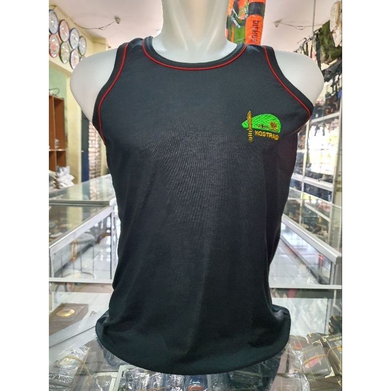 kaos singlet Kostrad Hitam | singlet Logo | singlet tentara | Singlet Army Warna