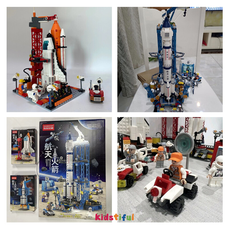 【COD】Mainan 1089PCS Balok Mainan Roket Luar Angkasa Mainan Blok Anak Mainan Hadiah Ulang Tahun Mainan Anak Laki Laki