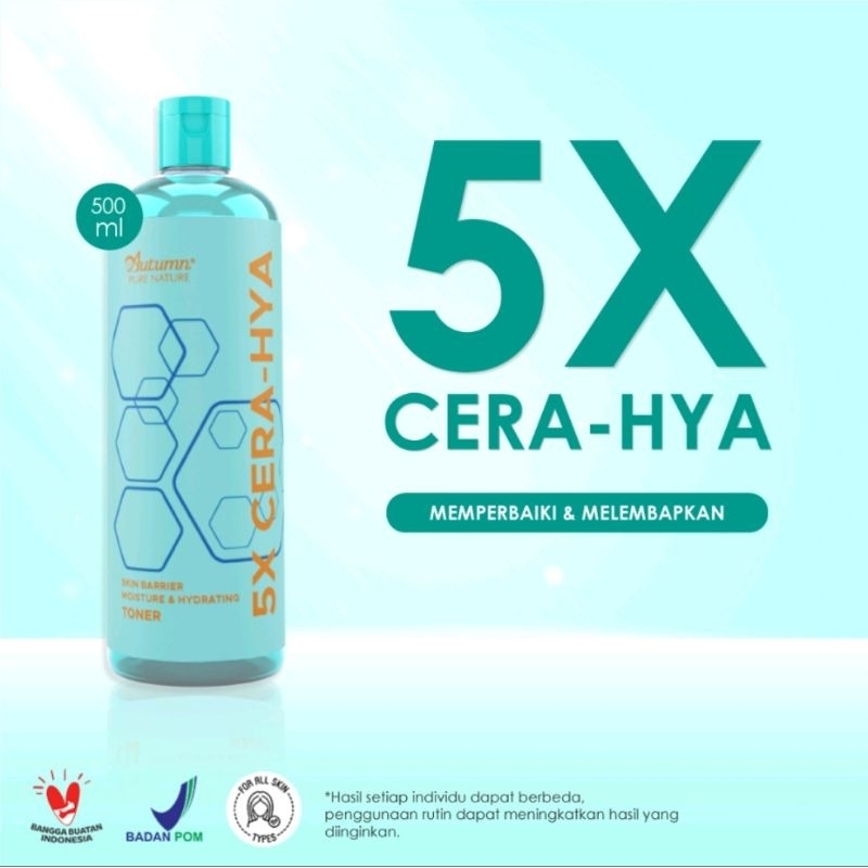 AUTUMN 5X Cera-Hya Skin Barrier Moisture &amp; Hydrating Toner 500ml