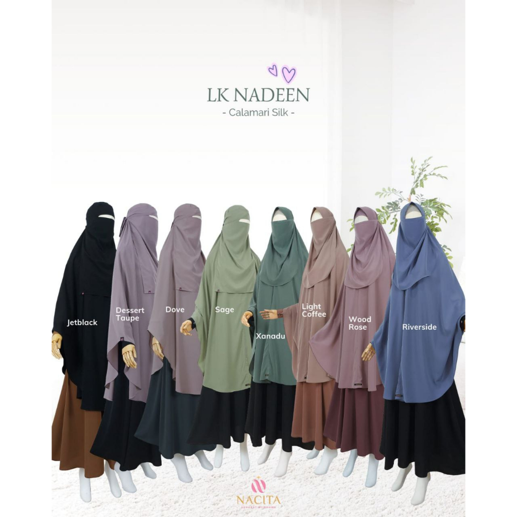 LK NADEEN BATCH 2 by NACITA klambieakhwat | long khimar menggunakan bahan calmary silk