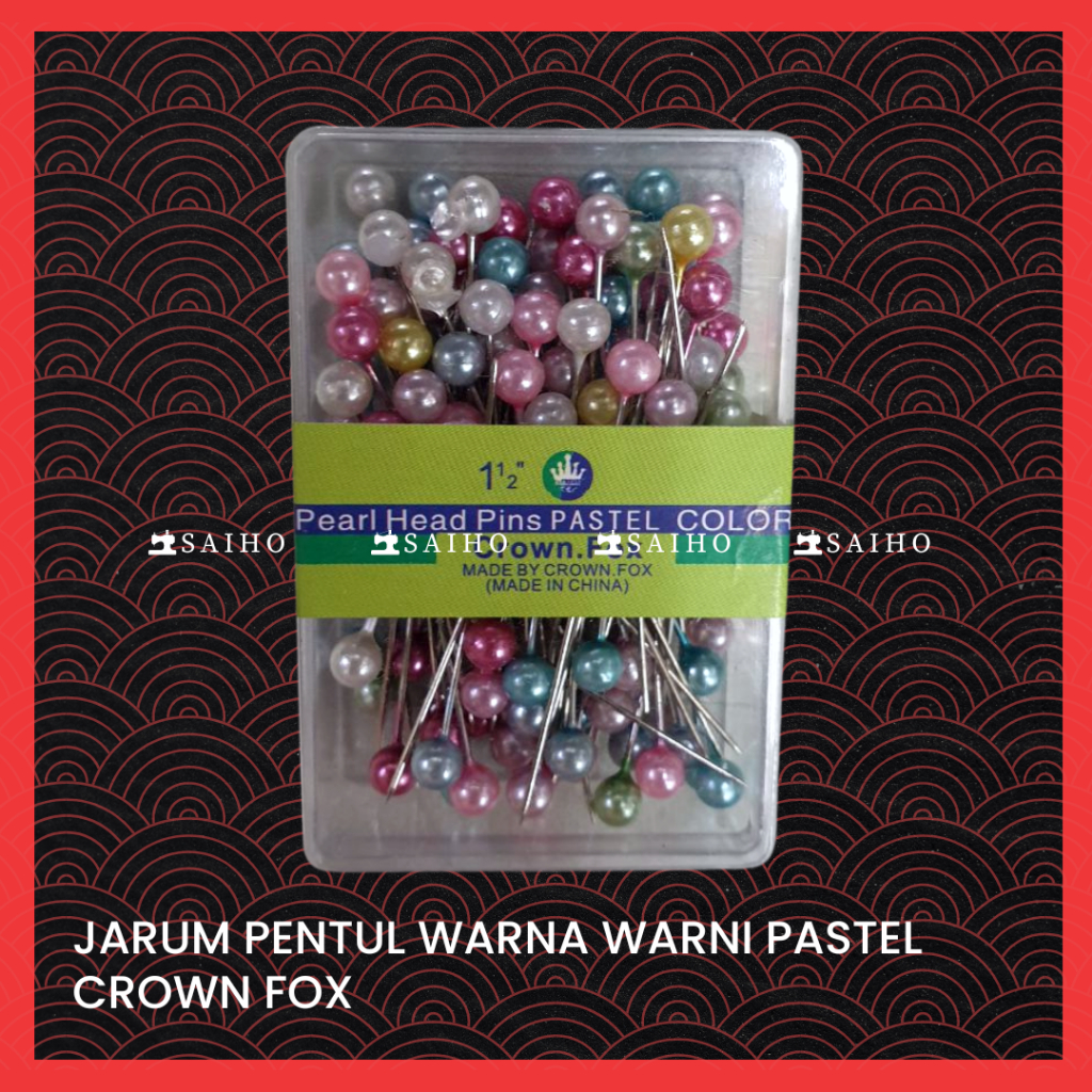[CROWN FOX] Jarum Pentul Mix Color Pastel isi 100pcs / Dressmaker Pin