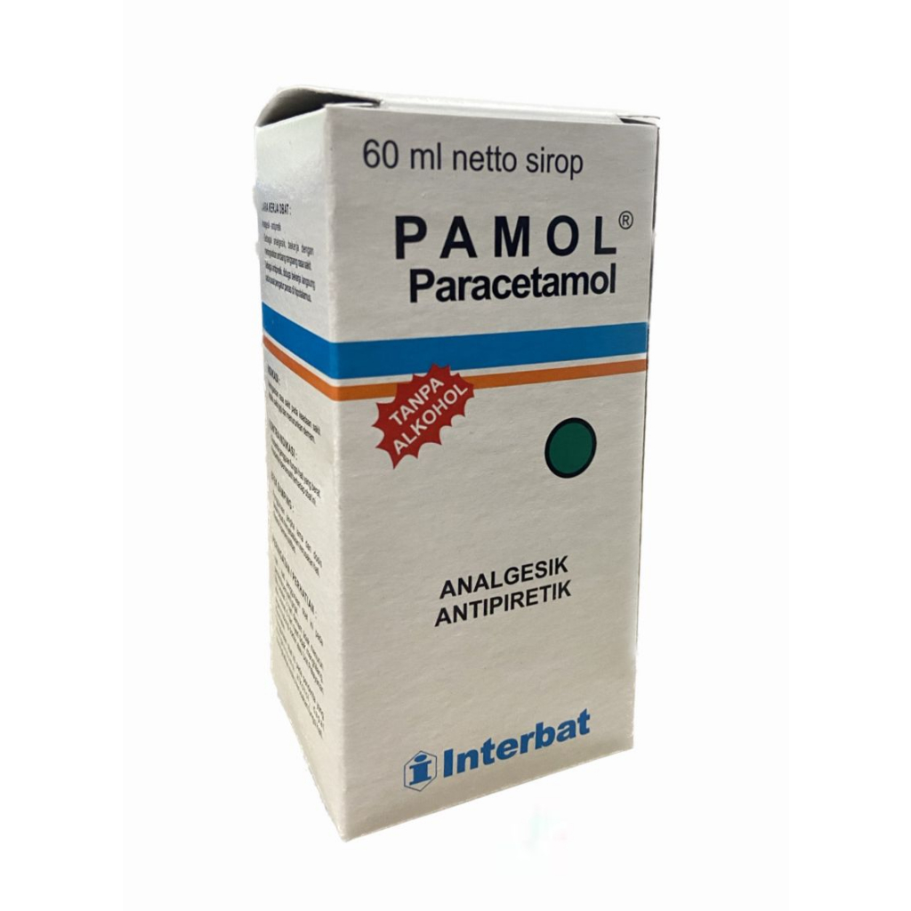 PAMOL 60 ML Efektif Menurunkan Demam Dan Pereda Nyeri Seperti Sakit Kepala , Sakit Gigi Dan Nyeri Ringan