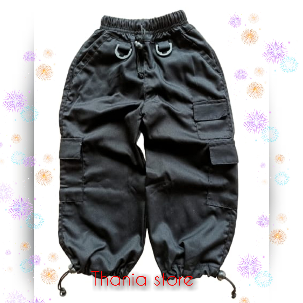 celana panjang korean style rose cargo anak perempuan usia 1-13 tahun