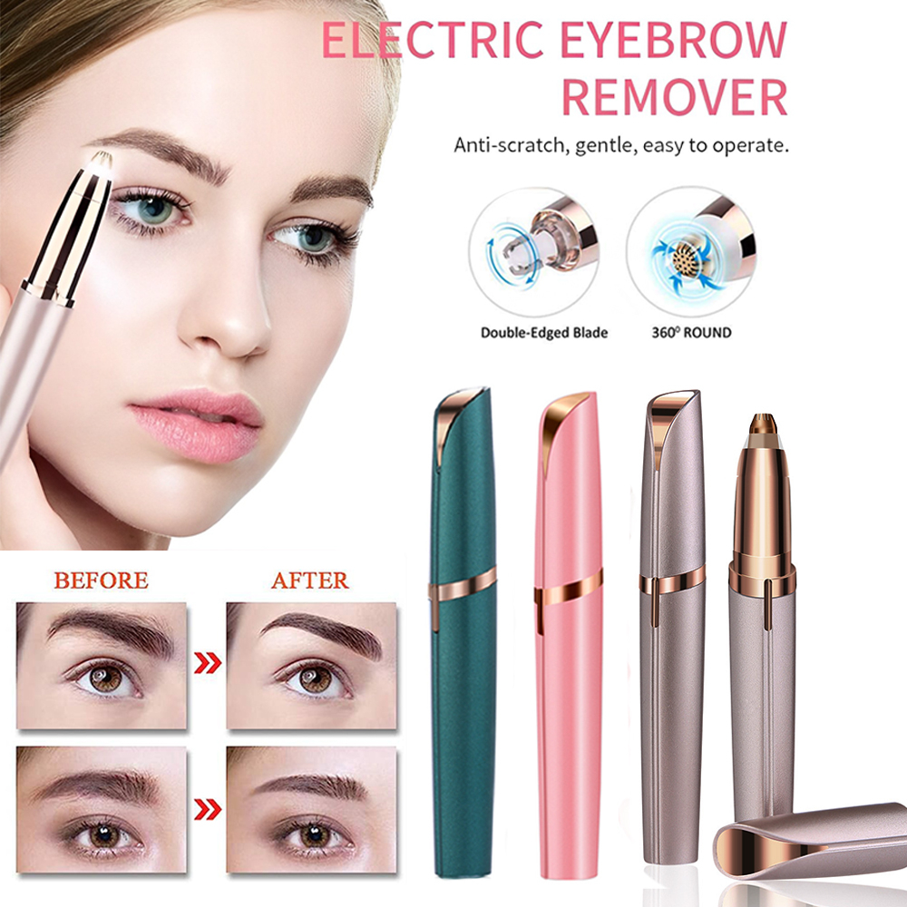 Pencukur Alis Elektrik Eyebrow Remover Shaver Painless Electric Eyebrow Trimmer