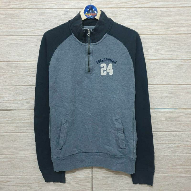 crewneck half zipper abercrombie & fitch