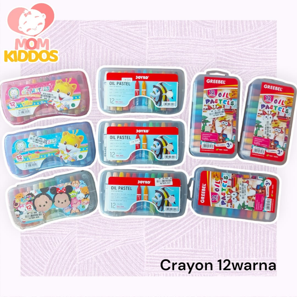 

Crayon 12 Warna Joy-ko Ti-ti Greebeel Oil Pastel Non Toxic