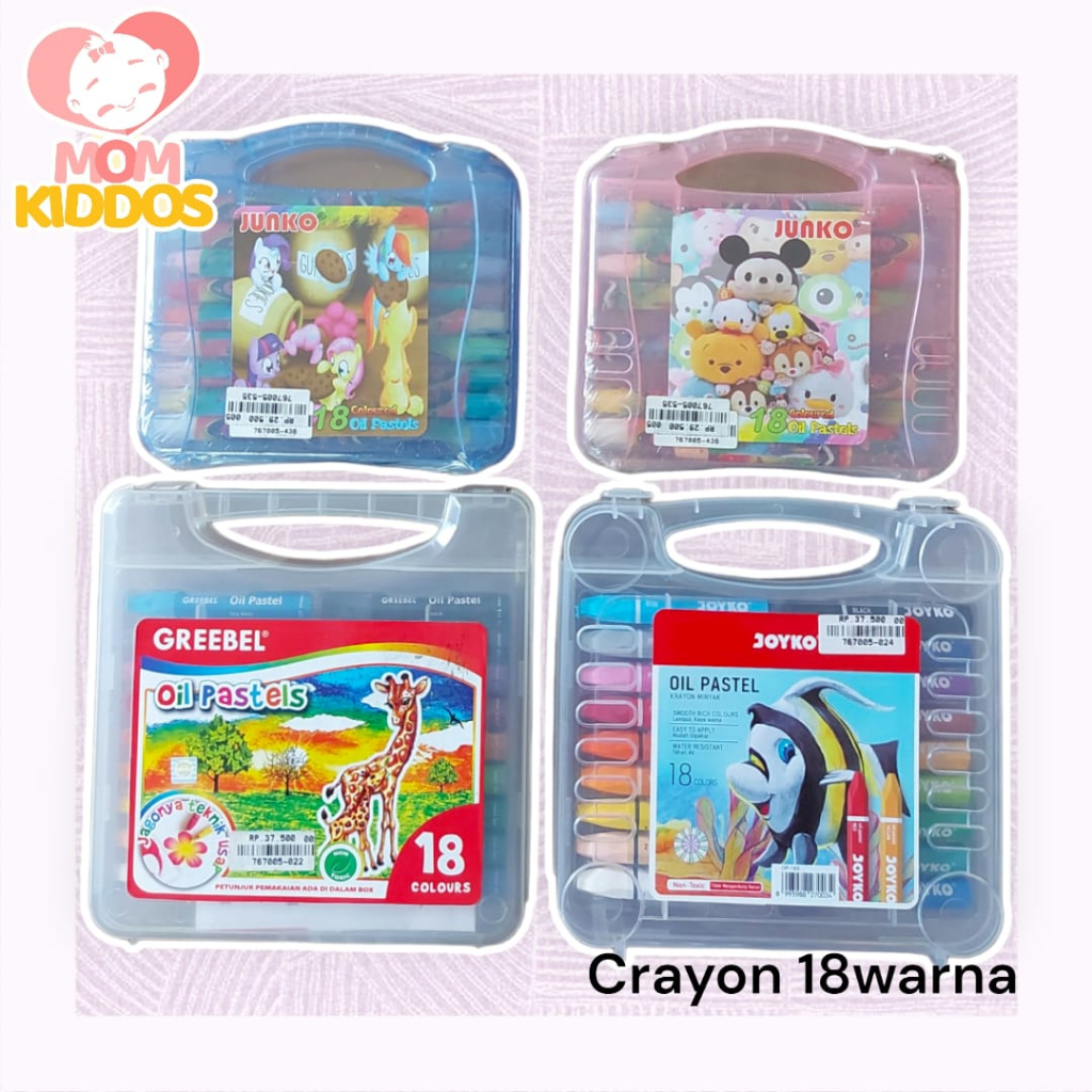 

Crayon 18 Warna Joy-ko Ti-ti Greebeel Oil Pastel Non Toxic