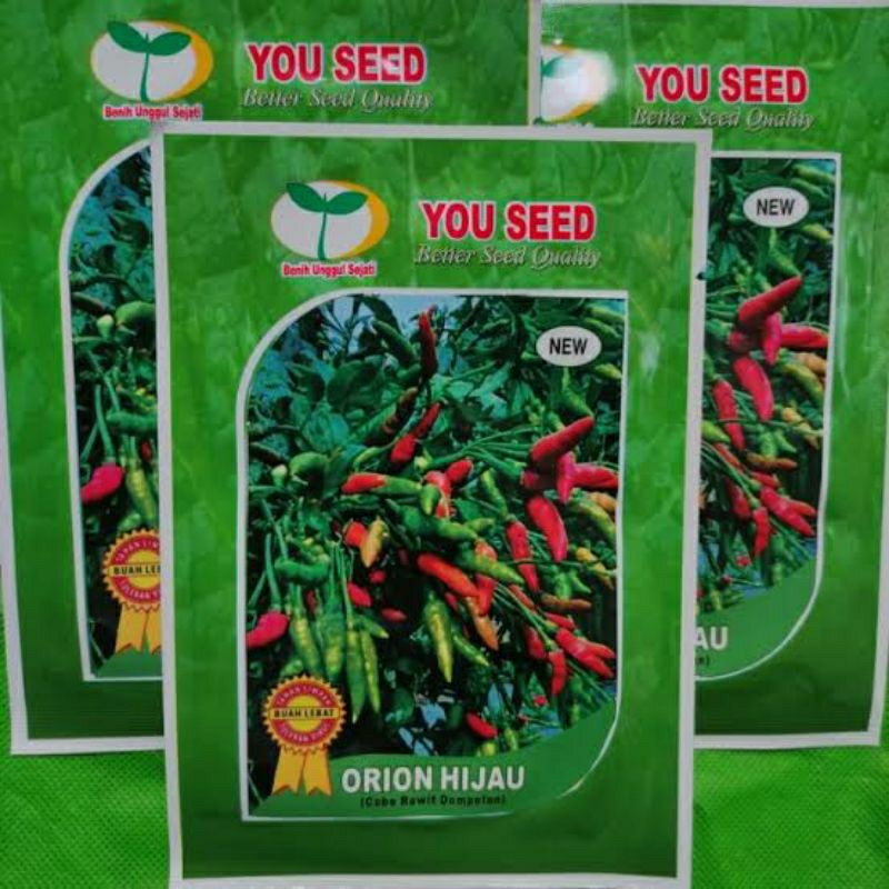 Benih Cabe Rawit ORION HIJAU F1 - Bibit Cabe rawit ORION HIJAU Original isi 10 gram