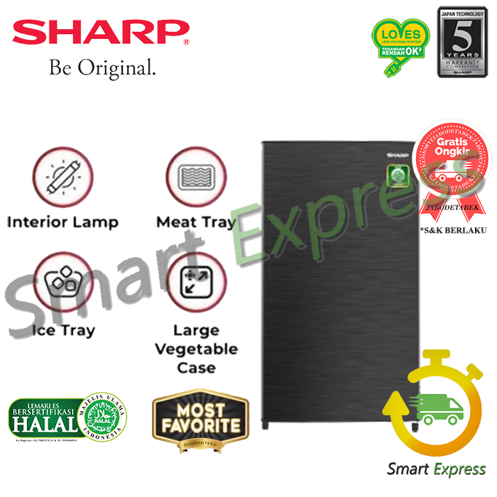 KULKAS SHARP SJ-N162N-HS / SJ-N 162N HS / SJN162NHS - (1 PINTU)
