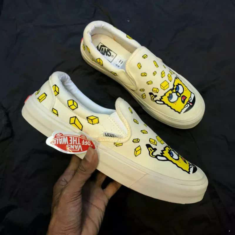 Sepatu Vans Slip On X SpongeBob Premium Pria Wanita