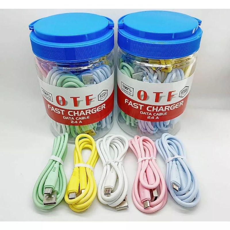 Kabel data OTF BULAT USB Micro PER TOPLES isi 20pcs Kabel Data OTF Macaron