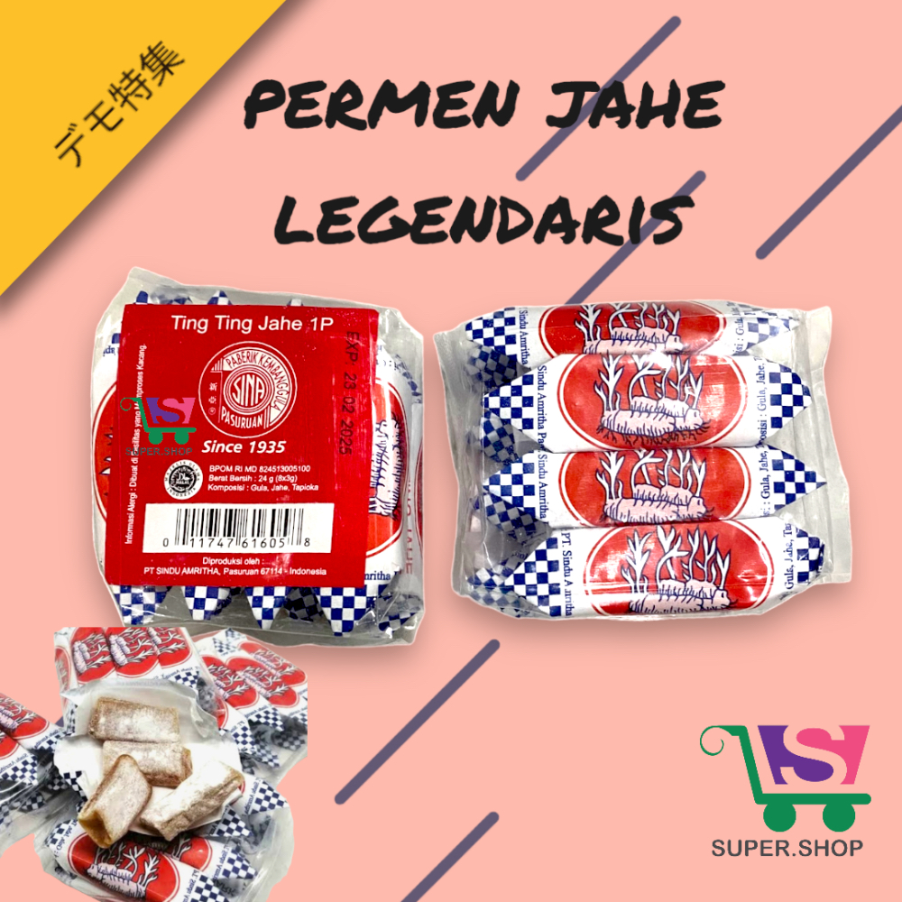 Sin A Ting Ting Jahe 1P . Permen Jadul