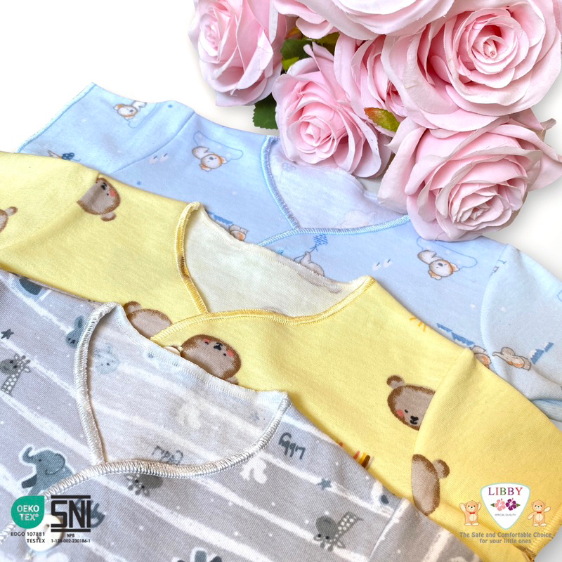 Libby - Baby Zoo |  Setelan Panjang Kancing Depan 3stel