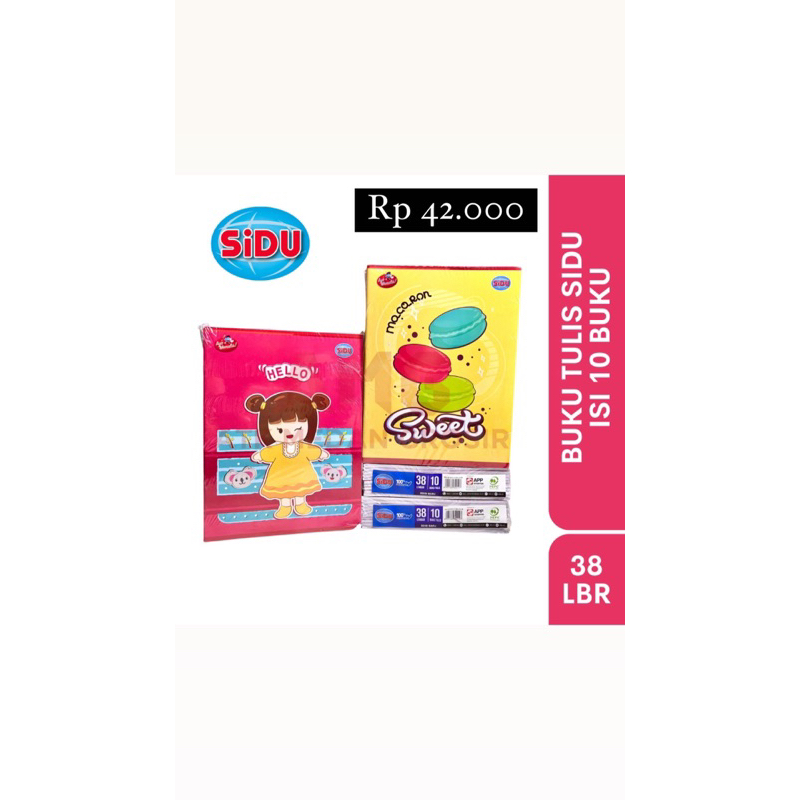 

buku tulis SIDU isi 38 lembar