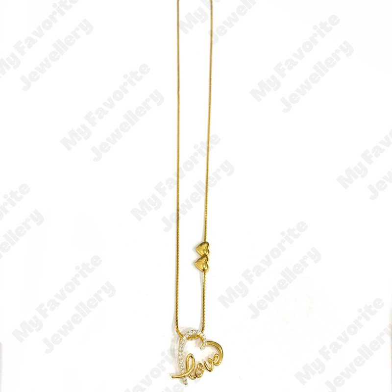 Kalung Italy LOVE Emas Asli Kadar 700 16K