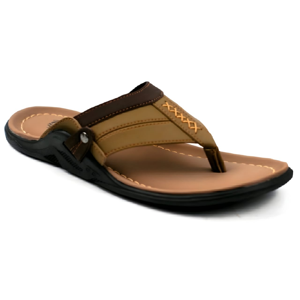 Furenic Sandal Sendal Pria Jepit Kulit Dewasa Kekinian Casual Series Kode L.01