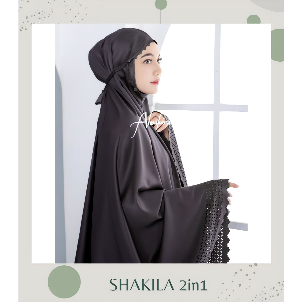 Mukena Dewasa SHAKILA 2in1 Laser Cut Original By Almahira