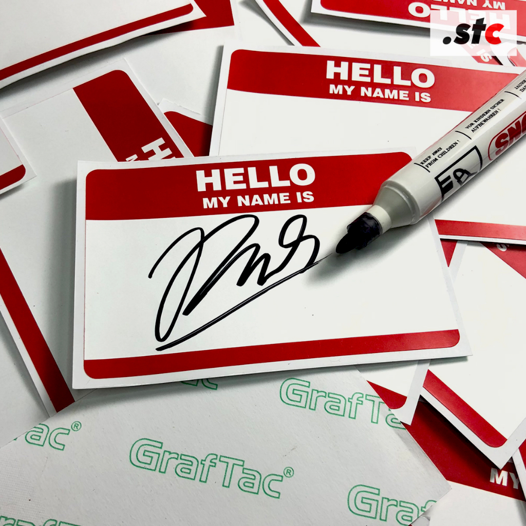 

(isi 18 lembar) Sticker Hello My Name is Polos stiker Tagging sticker graffiti sticker throw up sticker Vandal