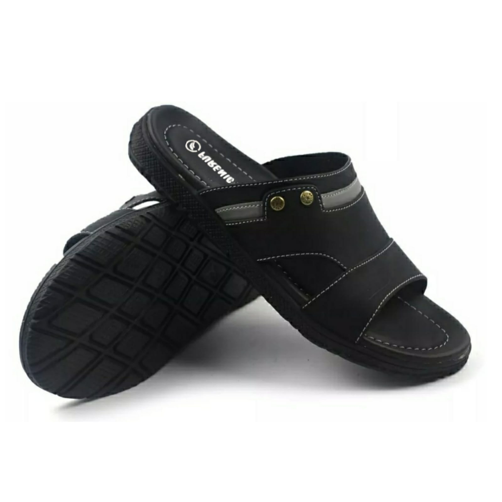 Sandal Slide Slop Pria Kulit Dewasa Sendal Selop Cowok Kekinian Terbaru