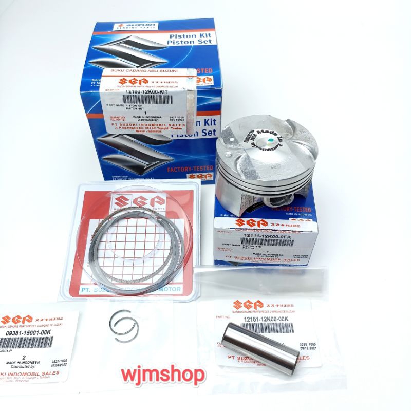PISTON KIT SEHER OS STD STANDAR GSX 150 SATRIA FU FI INJEKSI BANDIT 150 12100-12K00-KIT ORIGINAL SGP
