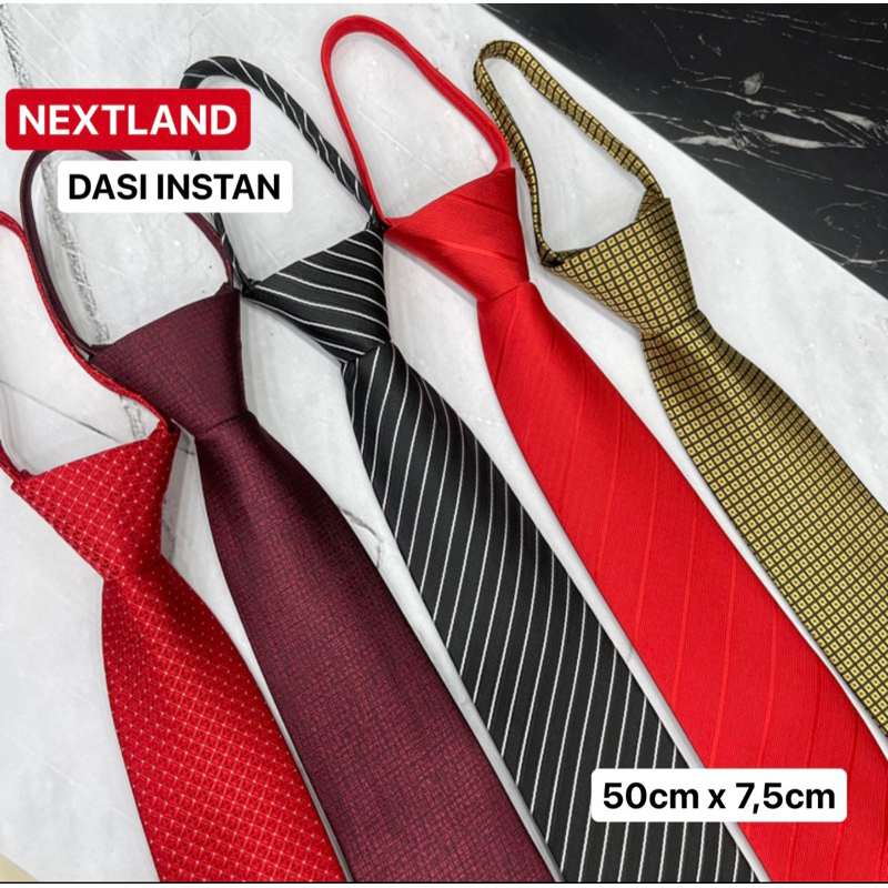 NEXTLAND - DASI PRIA INSTANT SIMPEL PRAKTIS DASI JADI DASI LANGSUNG PAKAI DASI ZIPPER