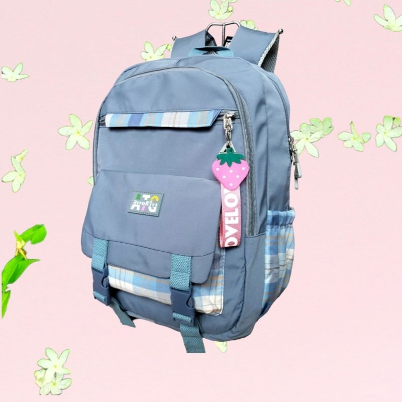 Tas ransel backpack anak perempuan alto girl free rain cover free gantungan kunci