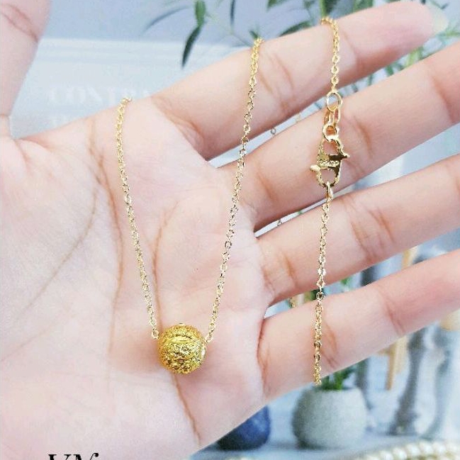 Kalung Xuping Koye Kolong Bulat Gold Lapis Emas 18K 2706a8