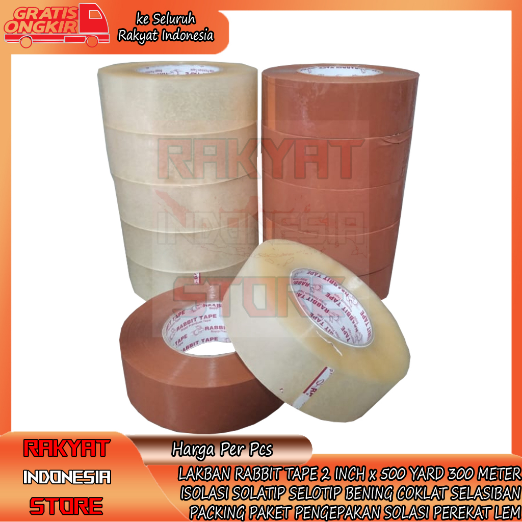 

ISOLASI SOLATIP SELOTIP COKLAT BENING LAKBAN RABBIT TAPE 2 INCH x 500 YARD 300 METER SOLASIBAN PACKING PAKET SELASIBAN SALASIBAN SOLASI PEREKAT MEREKATKAN LEM LENGKET SERBAGUNA MULTIFUNGSI PLESTER PELESTER BARANG SELTIP SELTAPE SOLTAPE LIM ROL GULUNG