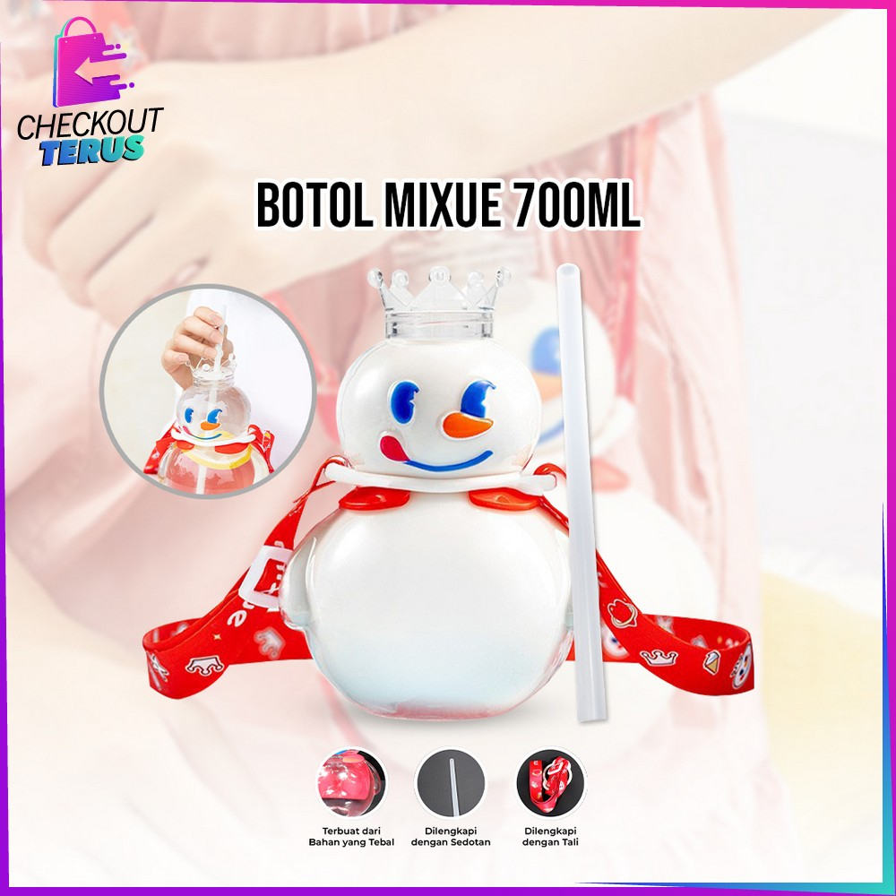 CT C889 Botol Minum Anak Tumbler Mixue 700ML Motif Karakter Snow King dengan Sedotan Food Grade Tempat Minum Mixue Tumblr BPA FREE