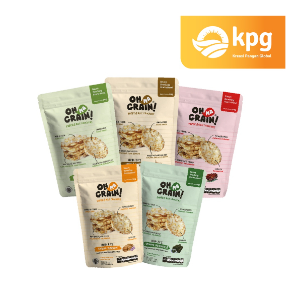 Oh Ma Grain OHMAGRAIN Keripik Beras Organic Popped Rice Crackers Kreker Beras  50gr