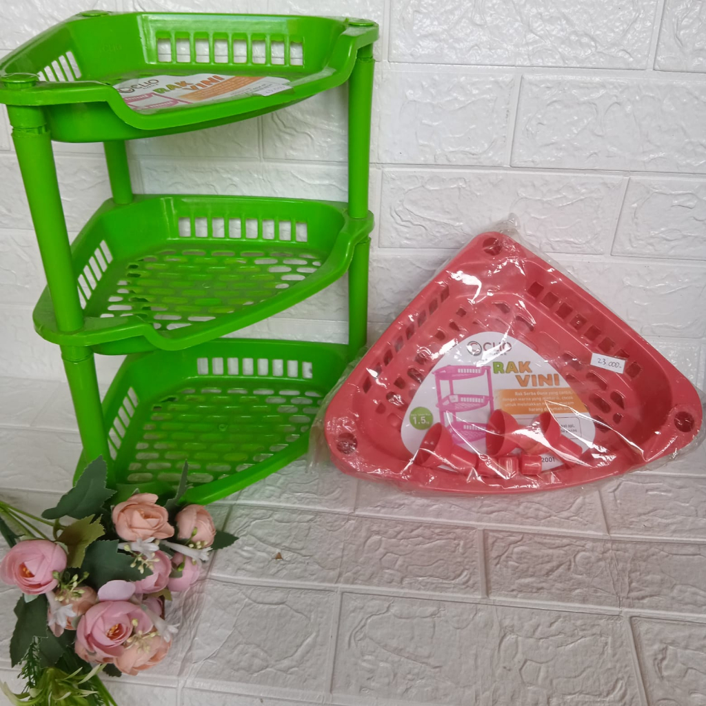 Rak Plastik Mini 3 Susun Segitiga Clio VINI / Rak 3 Susun Serbaguna