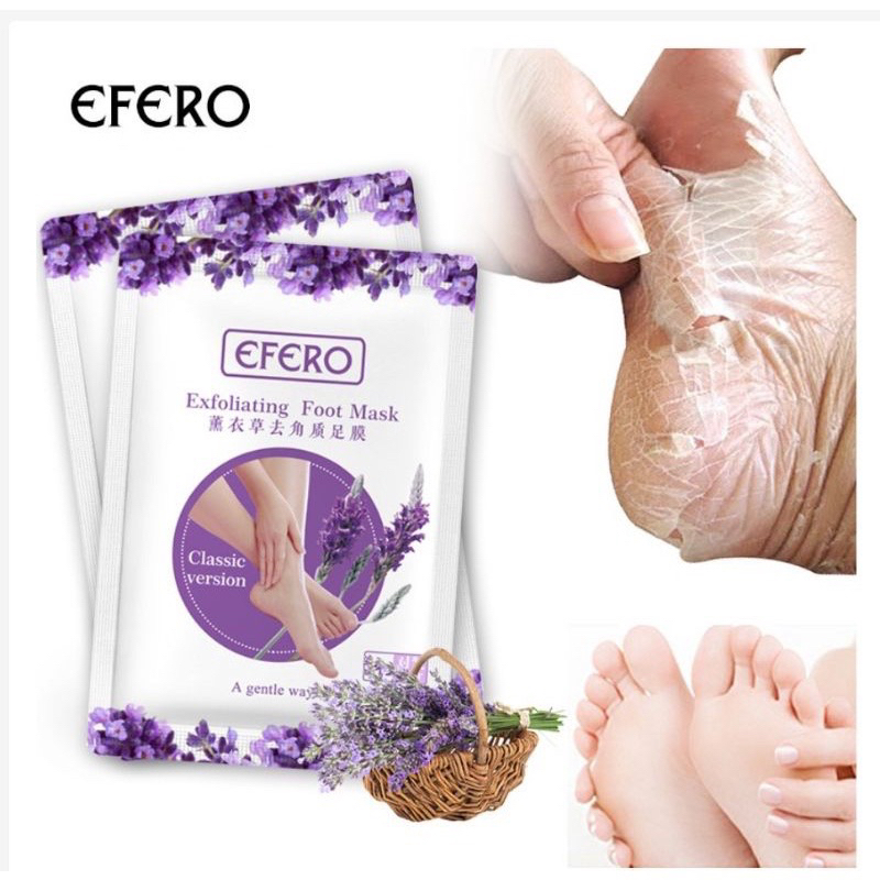 bgskinbukittinggi- EFERO Mask Foot Masker Kaki / Perawatan Kaki Tumit Kering Pecah2 dan Mengelupas Kulit Mati